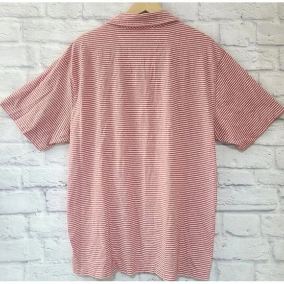 Vineyard Vines Striped Polo Shirt Men's Size XL Heather Red Salmon Pima Golf - Picture 2 of 4